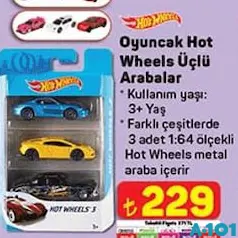 OYUNCAK HOT WHEELS ÜÇLÜ ARABALAR